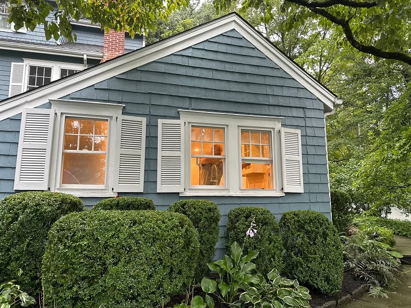Wood double hung window replacement in Wilton, CT